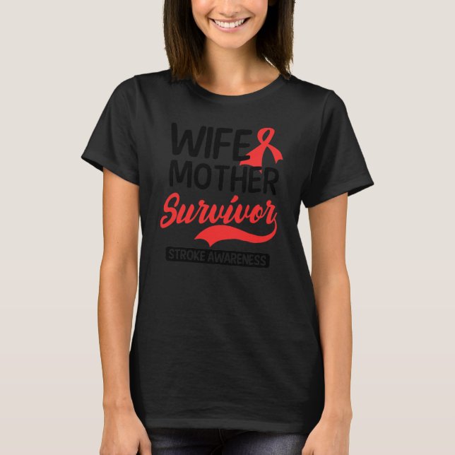 Maka Mor Survivor Design Stroke Survivor  T Shirt (Framsida)