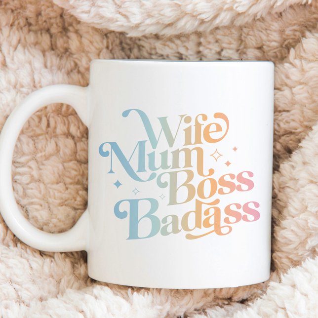Maka Morsa Chef Badass Funny Sarkastic Mors dag Jumbo Mugg (Wife Mum Boss Badass Funny Sarcastic Mother's Day Giant Coffee Mug)