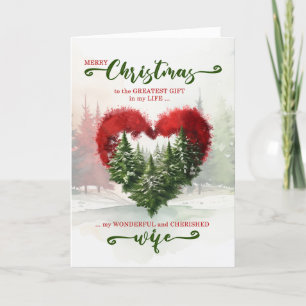 Maka Romantic jul Woodland Heart Helgkort