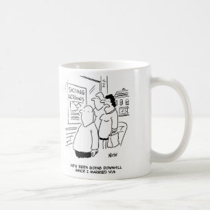 Maka säger att make går nedför kaffemugg