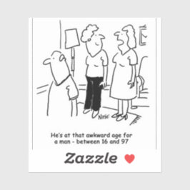 Maka Says Make är vid en Awkward-ålder för en man Klistermärken