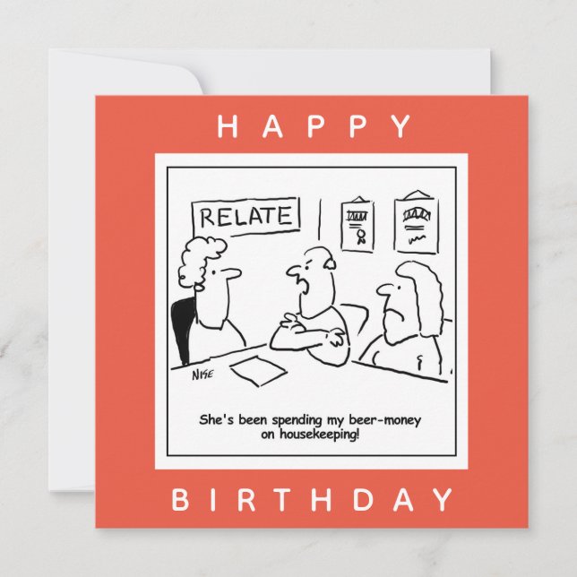 Maka spenderar sina ölpengar på hushållens Tecknad Kort (Framsida)