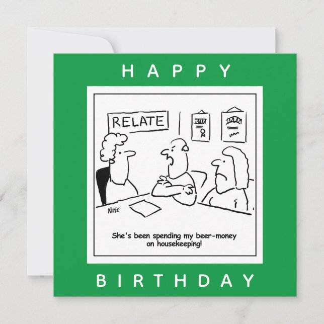 Maka spenderar sina ölpengar på hushållens Tecknad Kort (Framsida)