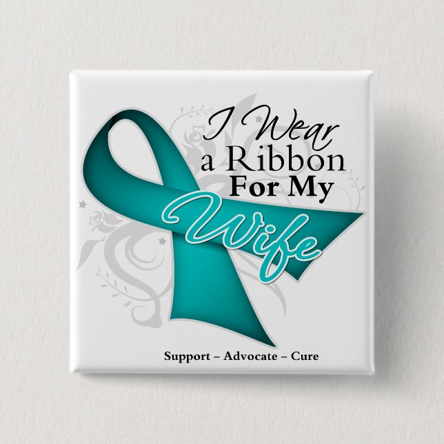 Maka - Teal Ribbon Awareness Knapp (Framsida)
