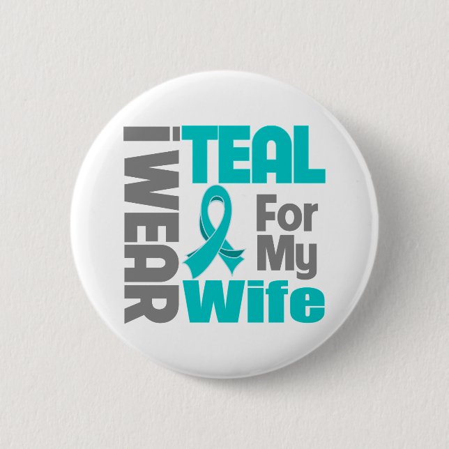 Maka - Teal Ribbon Ovarian Cancer Support Knapp (Framsida)
