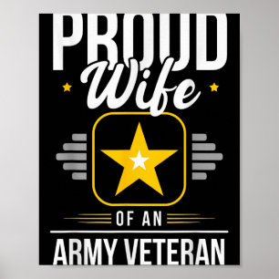 Maka till arméns veteranfru, stolt maka till armén poster