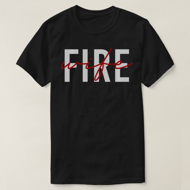 Maka till brandbekämpningsfru Fireman Maka till br T Shirt (Design framsida)