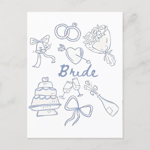 Maka till Bride Förlovning Par Make Helg Vykort
