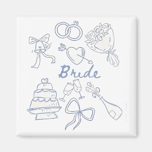 Maka till Bride Förlovning Par Make Magnet