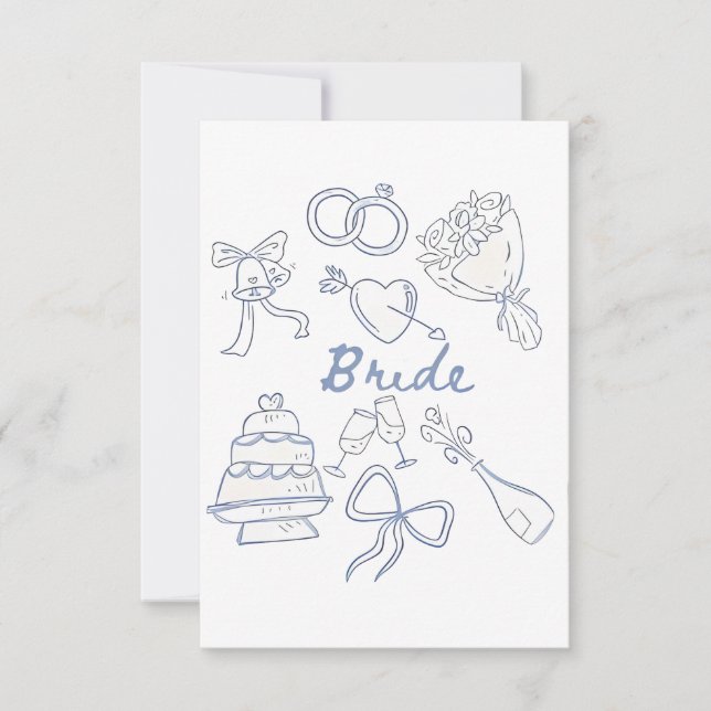 Maka till Bride Förlovning Par Make Tack Kort (Framsida)