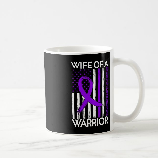 Maka till en krigare, pankreascancer Awareness Sup Kaffemugg (Höger)