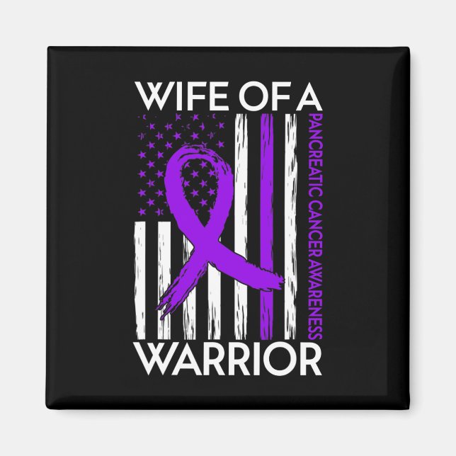 Maka till en krigare, pankreascancer Awareness Sup Magnet (Framsidan)