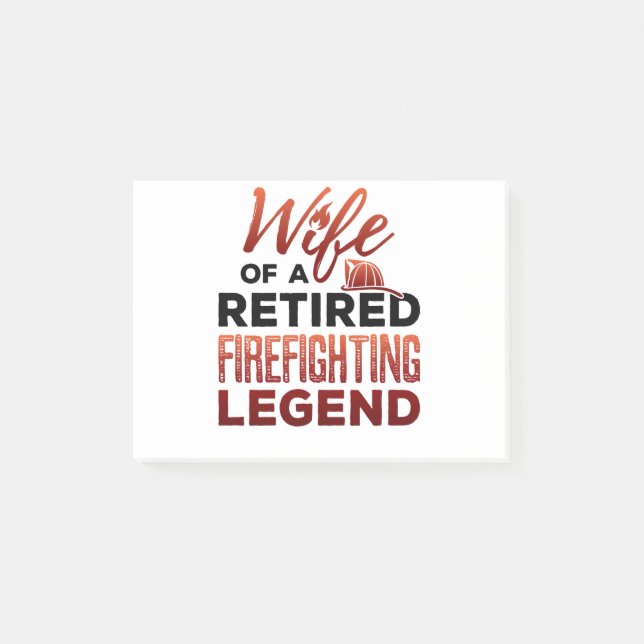 Maka till en pensionerad brandbekämpningsförklarin post-it block (Framsida)