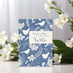 Maka till fåglar och Blommar från födelsedagen Kort