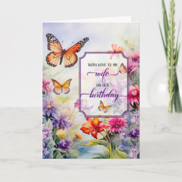 Maka till hennes födelsedag Bright Wildblomma Gard Kort