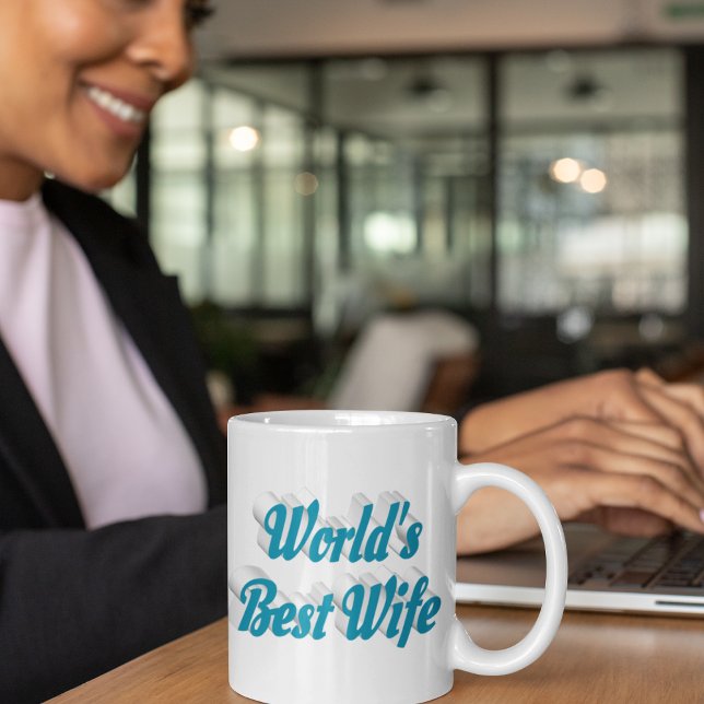 Maka till himlar blå halvtext kaffemugg (Skapare uppladdad)