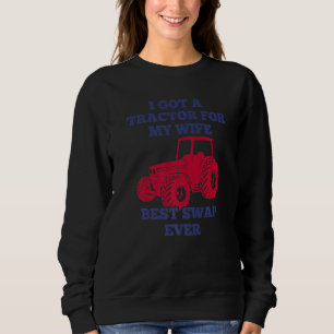 Maka till jordbrukare och traktor som bytts ut mot t shirt