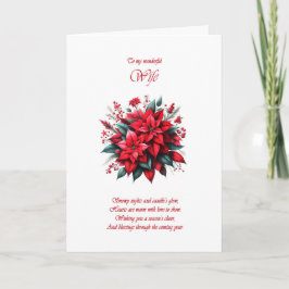 Maka till jul Poinsettias Helgkort