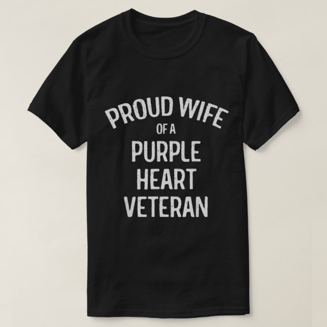 Maka till Lila Heart Veteran Shirt Proud T Shirt (Design framsida)