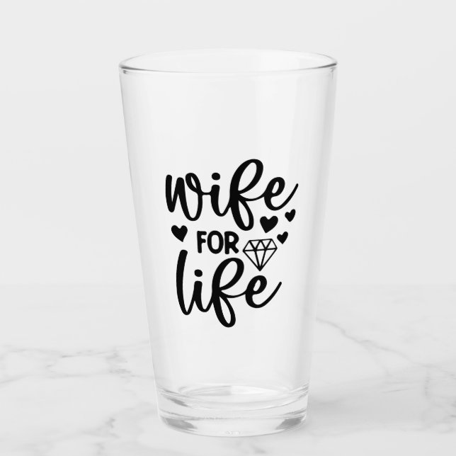 Maka till livets typografi i bröllop glaskopp (Framsida)