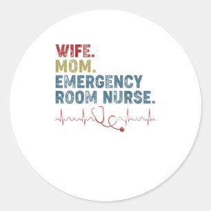 Maka till Mamma, Akut Room Nurse Funny Cute Nursin Runt Klistermärke