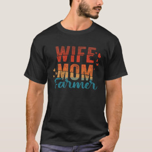Maka till Mamma lantbrukare Kvinnor Mor Dag Retro T Shirt