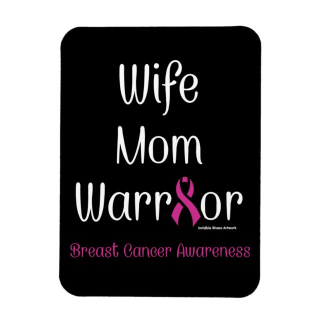 Maka till Mamma Warrior... bröstcancer Magnet (Vertikal)