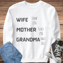 "Maka till Mor farmor och mormor anpassar år T Shirt