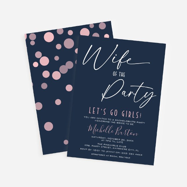 Maka till Party Simple Bachelorette Party Inbjudningar (Skapare uppladdad)