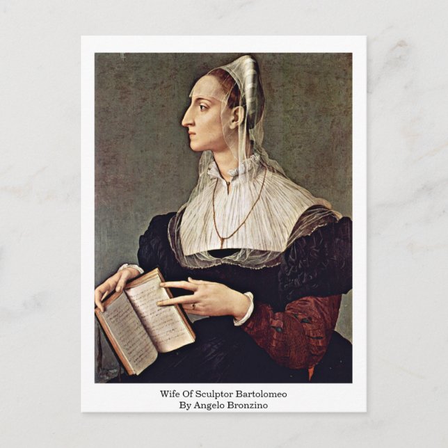 Maka till skulptorn Bartolomeo av Angelo Bronzino Vykort (Framsida)