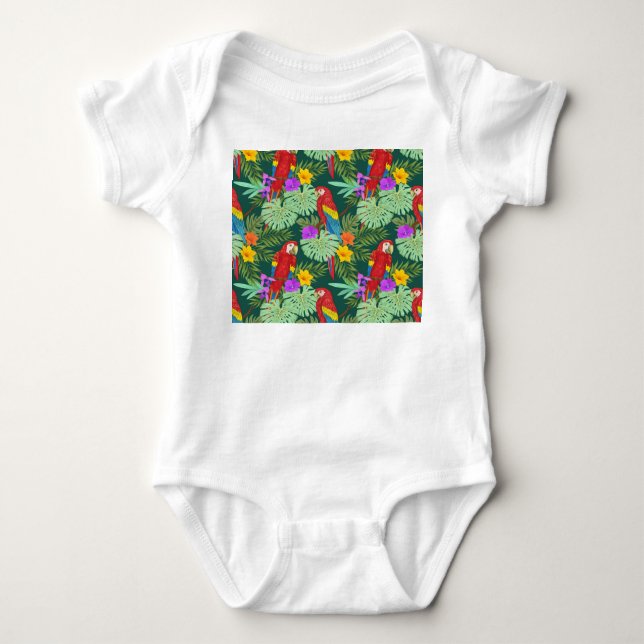 Maka, tropiska växter: sömlöst mönster. t shirt (Framsida)