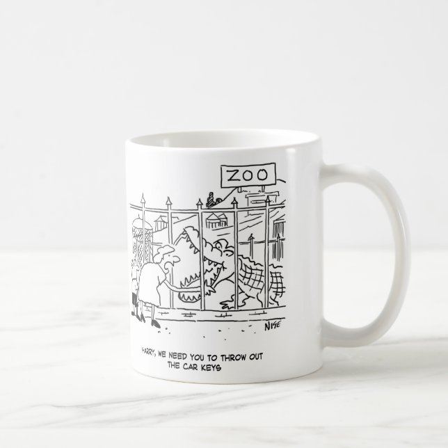 Maka vill att make ska slänga henne i bilen nyckla kaffemugg (Höger)
