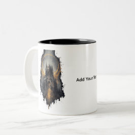 Makaber gotisk katedralkaffekopp Två-Tonad mugg