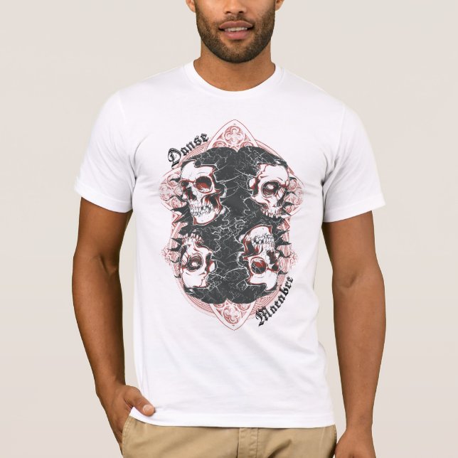Makabra Danse - ansikten av död Tee Shirt (Framsida)