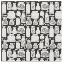 Makabra medicinska prover svart, vitt gotskt tyg