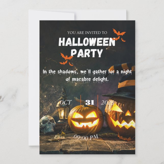 Makabra skuggor - Ockande inbjudan till sammankoms (Framsida)