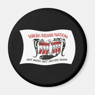 Makah-stammens flaggmagnet magnet
