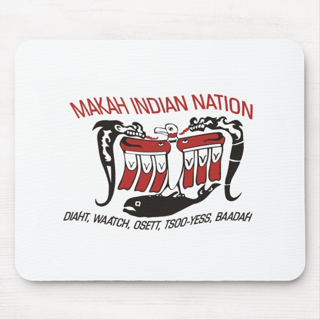 Makah Tribe Flagga Mousepad Musmatta (Framsidan)