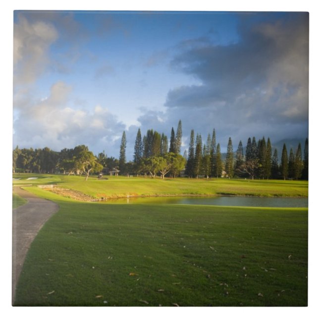 Makai golfbana i Princeville Kakelplatta (Framsidan)