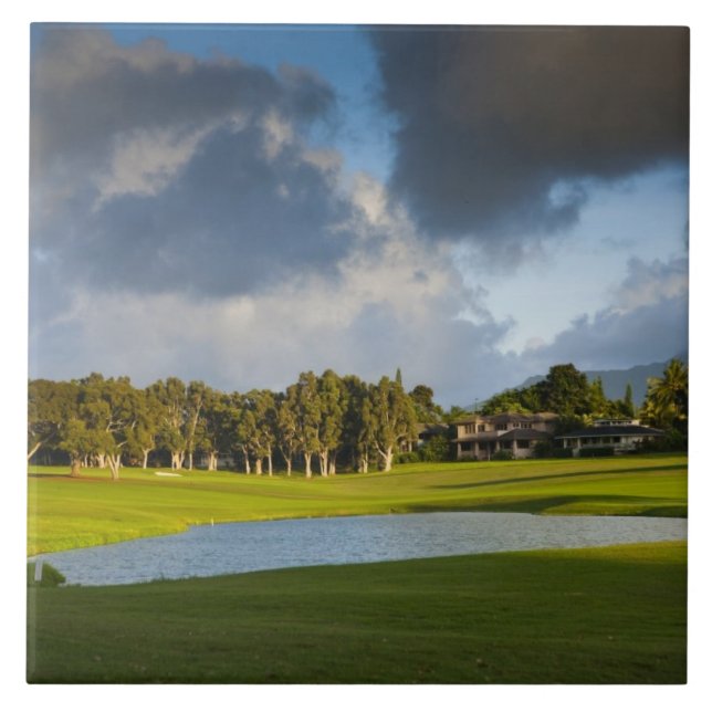 Makai golfbana i Princeville Kakelplatta (Framsidan)