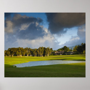 Makai golfbana i Princeville Poster