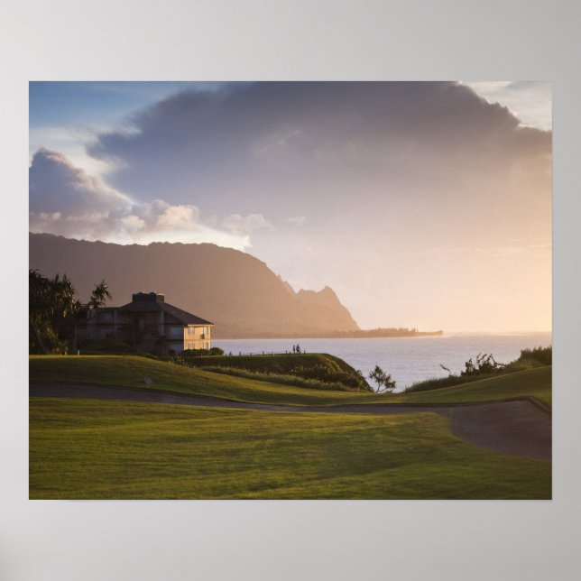 Makai golfbana i Princeville Poster (Framsidan)