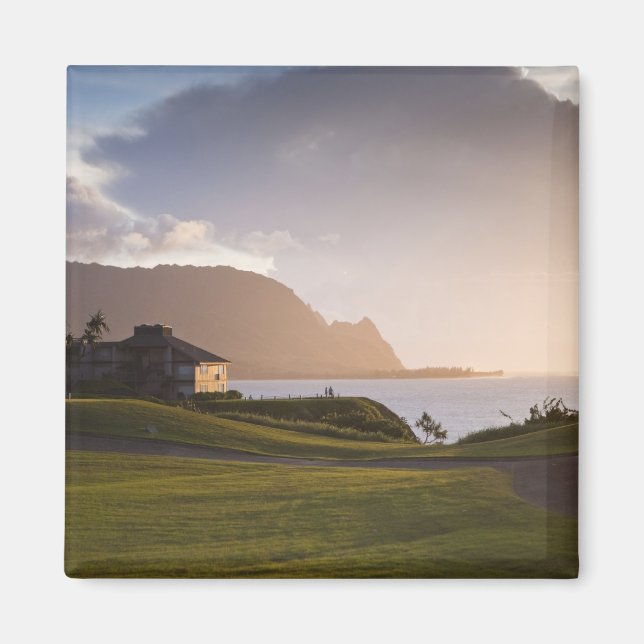Makai-golfbanan i Princeville Magnet (Framsidan)