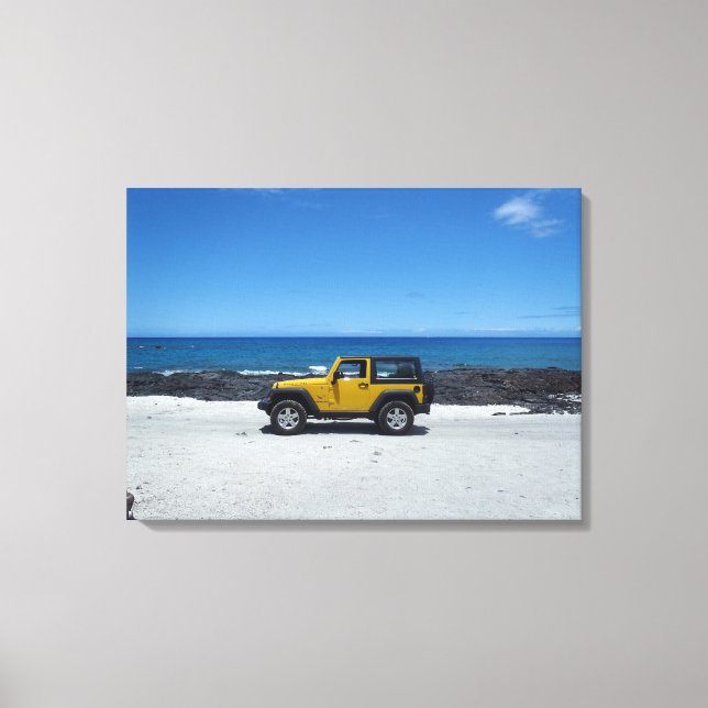 Makalawena Beach Hawaii jeep äventyr canvas (Framsida)
