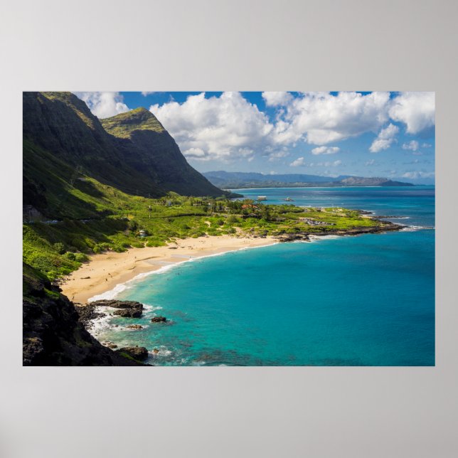 Makapuu Beach Coastline Poster (Framsidan)