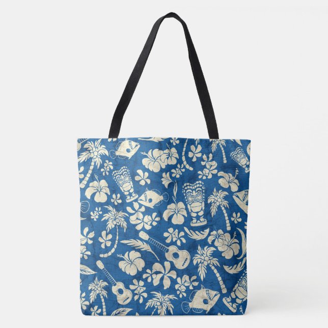 Makapuu Beach Hawaiian Batik Beach Beach Bag Tygkasse (Framsida)