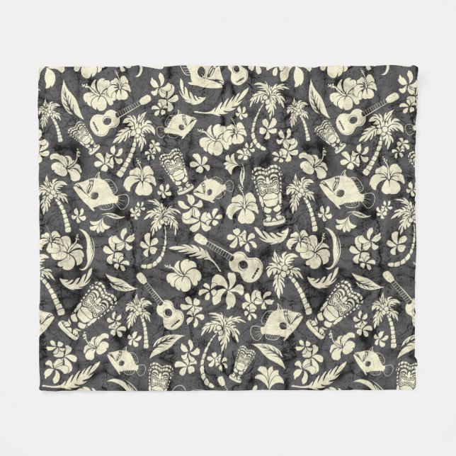 Makapuu Beach Hawaiian Batik Fleecefilt (Framsidan (Horisontell))