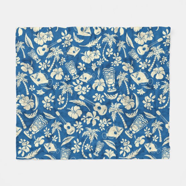 Makapuu Beach Hawaiian Batik Fleecefilt (Framsidan (Horisontell))