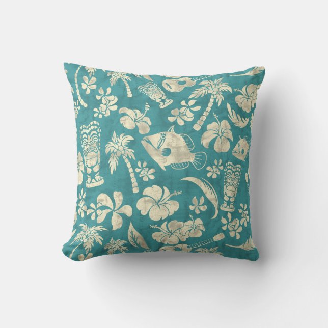 Makapuu Beach Hawaiian Batik Fyrkantiga Kuddar (Framsida)
