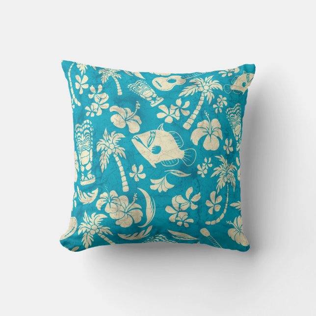 Makapuu Beach Hawaiian Batik Fyrkantiga Kuddar (Framsida)